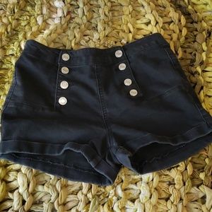 High Waisted Black Shorts by Rue 21 (Size 3/4)